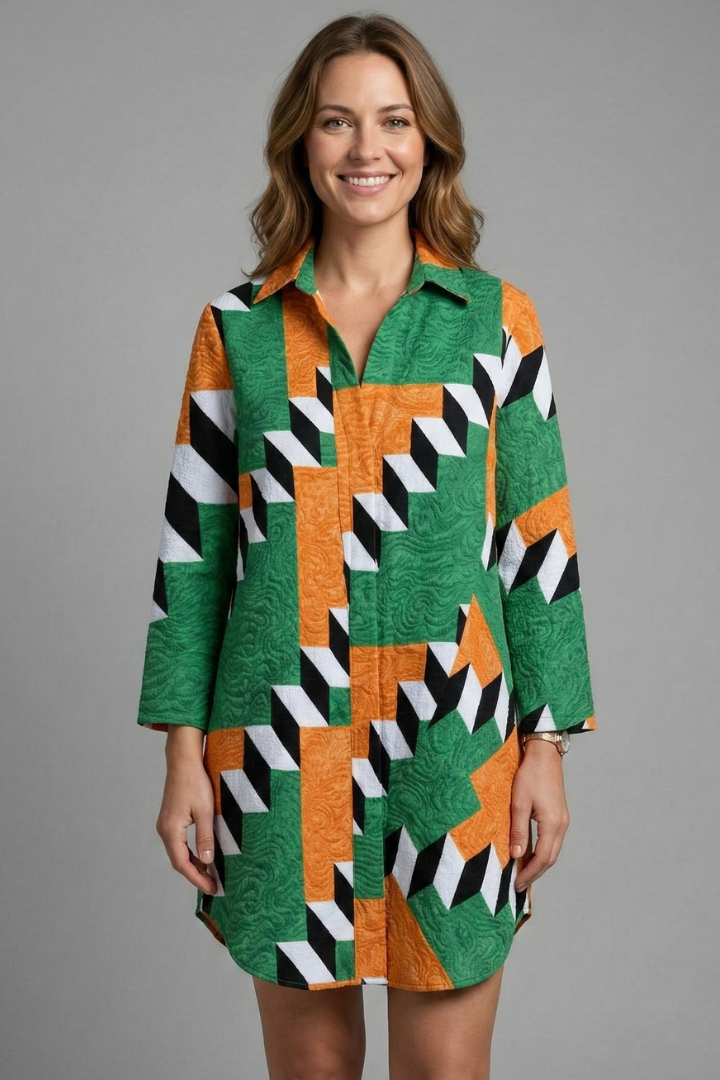 Women’s Beach Dress with Hood and Short Sleeves