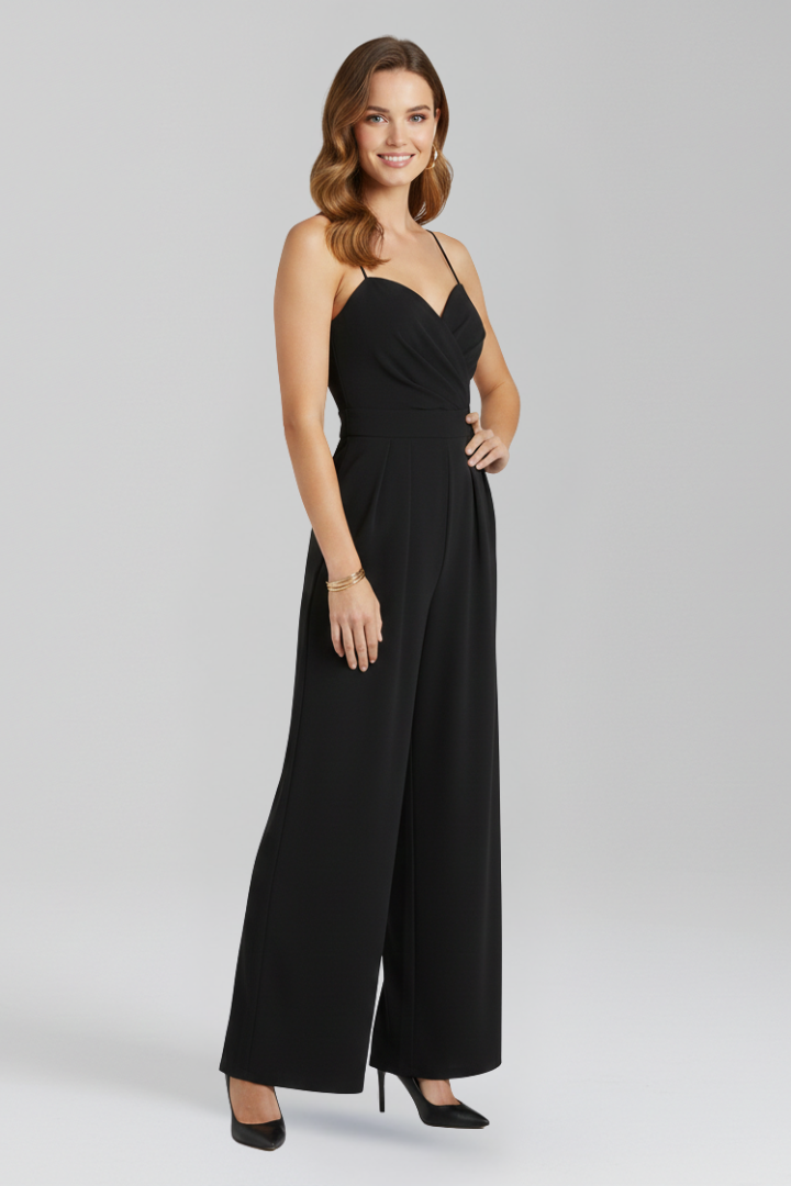 Damejumpsuit med Spaghetti Remme og Bred Ben