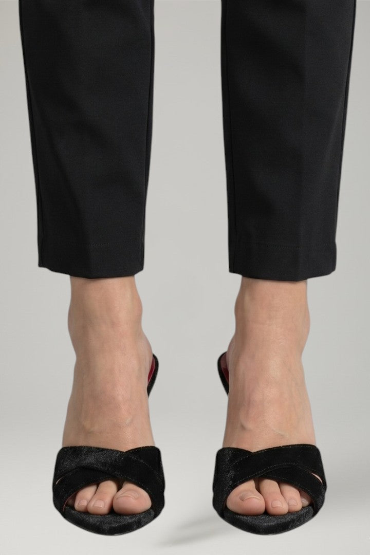 Dame Leather Hæle med Åben Toe og Stiletto Heel
