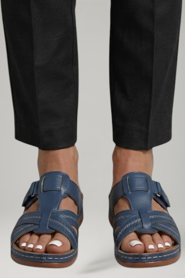 Dame Orthopaedic Sandaler med Open Tå og Contoured Fodbund
