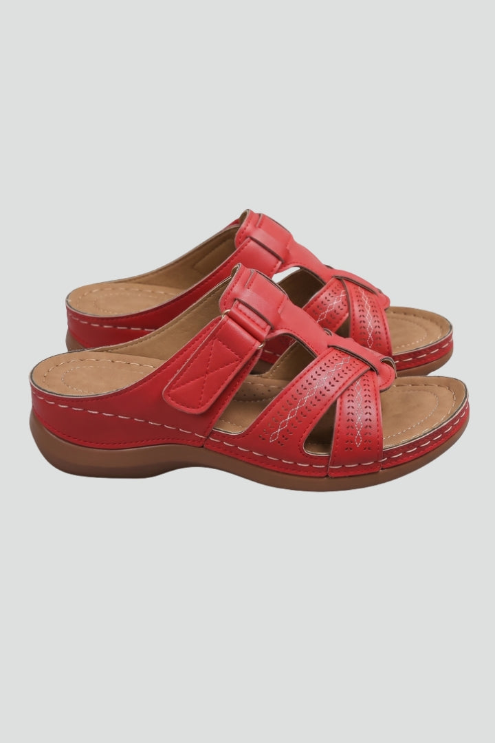 Dame Orthopaedic Sandaler med Open Tå og Contoured Fodbund