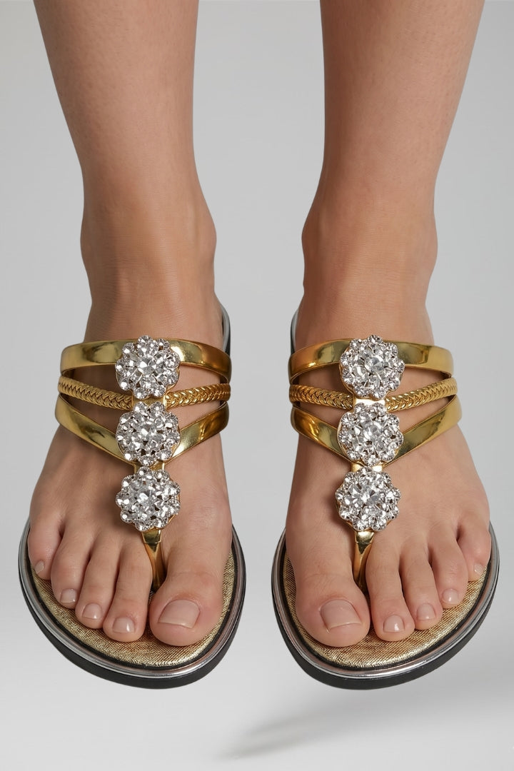 Dame Sandaler med Embellished Remme og Polstret Fodbund