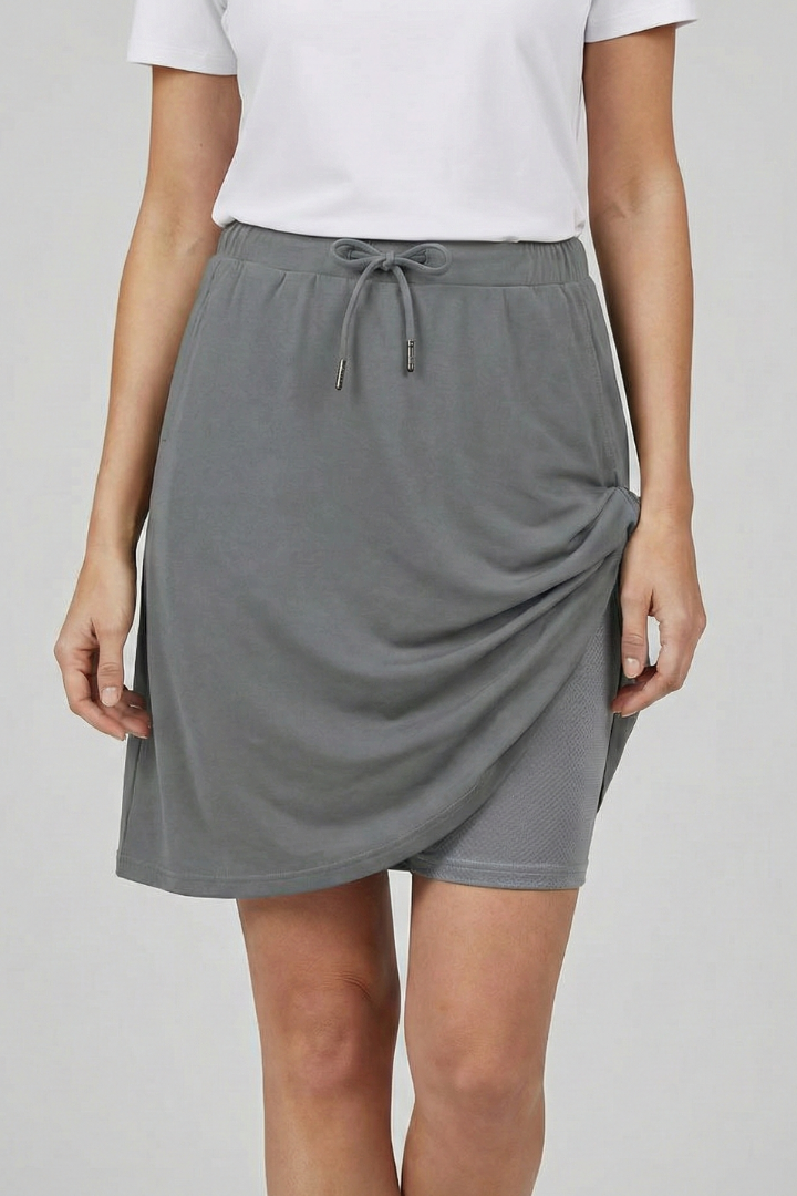 Dame Nederdel med Snøre i taljen og Built-In Shorts