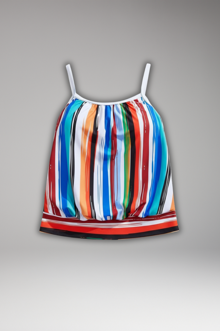 Women’s Swim Top with Scoop Neck and Adjustable Straps
