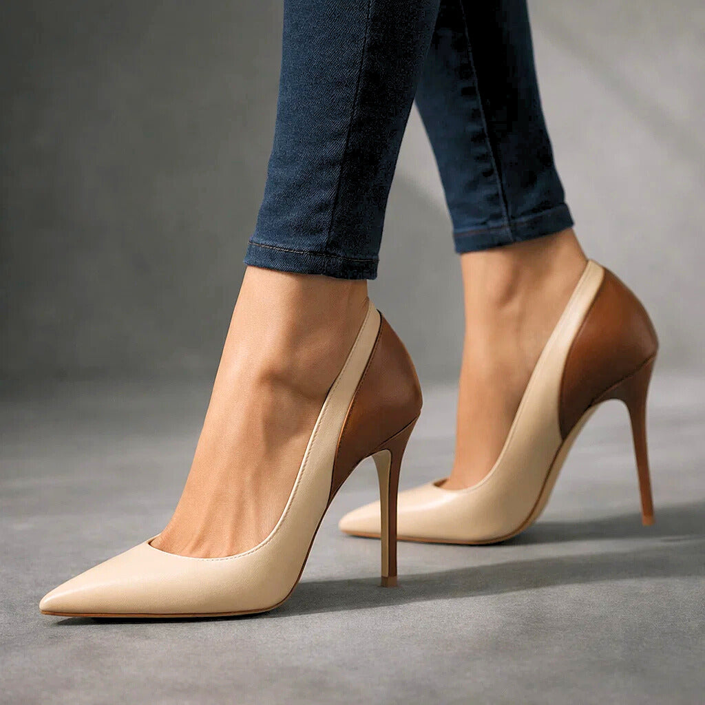 Lowena Two-Tone Pointed-Toe Stiletto Pumps - image 6