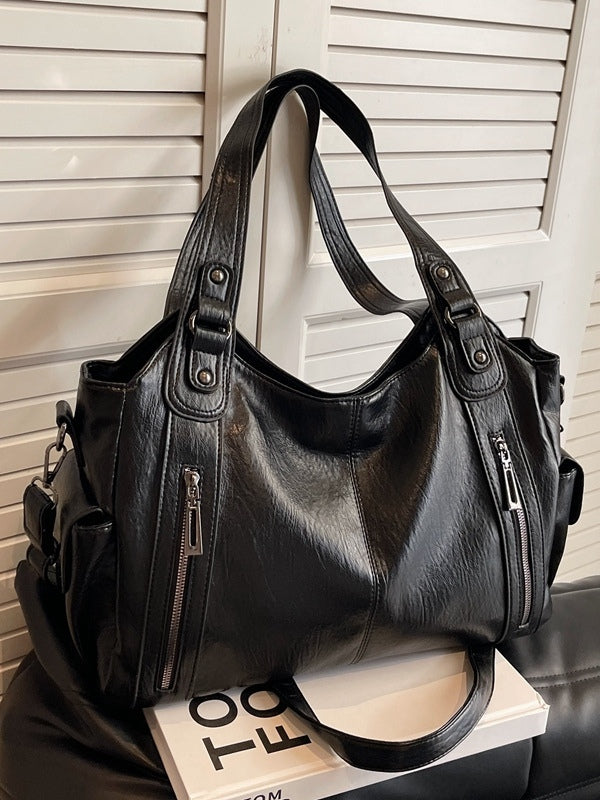 Brunella | Women's Zip-Up Leather Hobo Bag