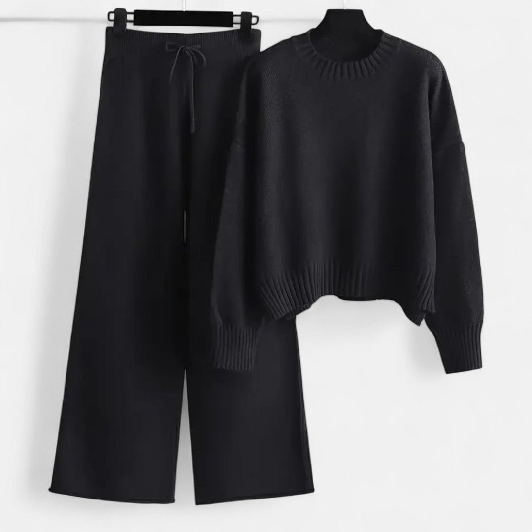 Felicienne | Women's Knit Sweater & Wide-Leg Trouser Set