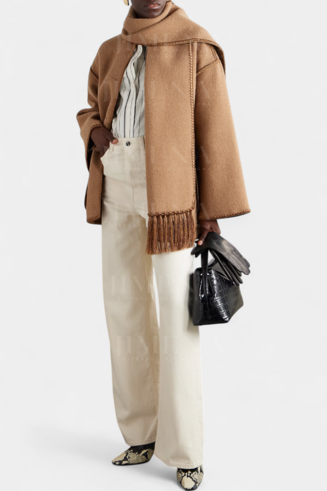 Isolabel | Women's Oversized Coat for Fall and Winter in Beige, image 1