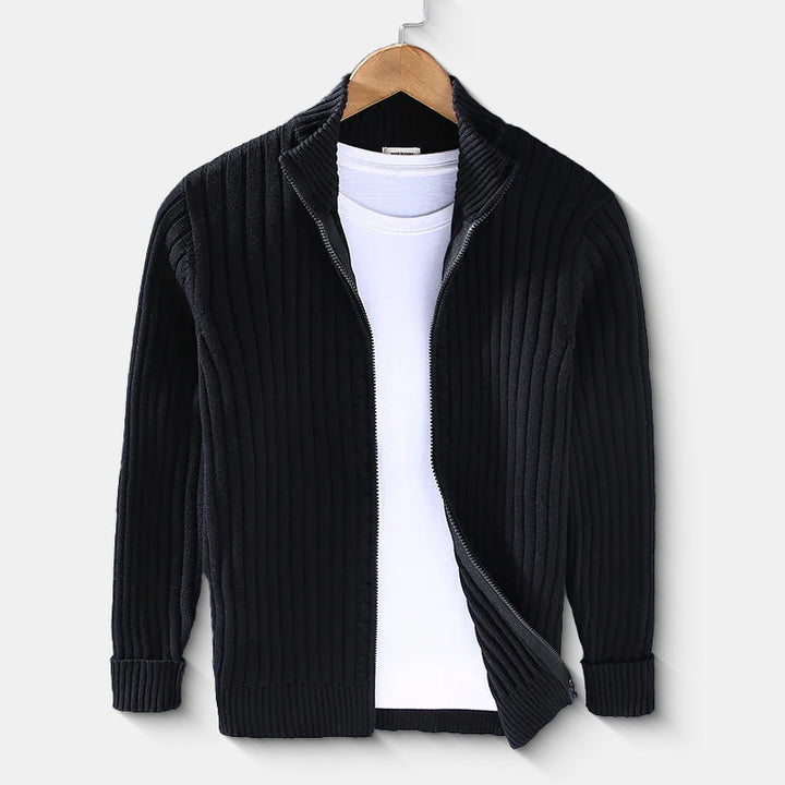 Wilhelmine | Women's Ribbed Jumper for Everyday Wear in Black, image 1