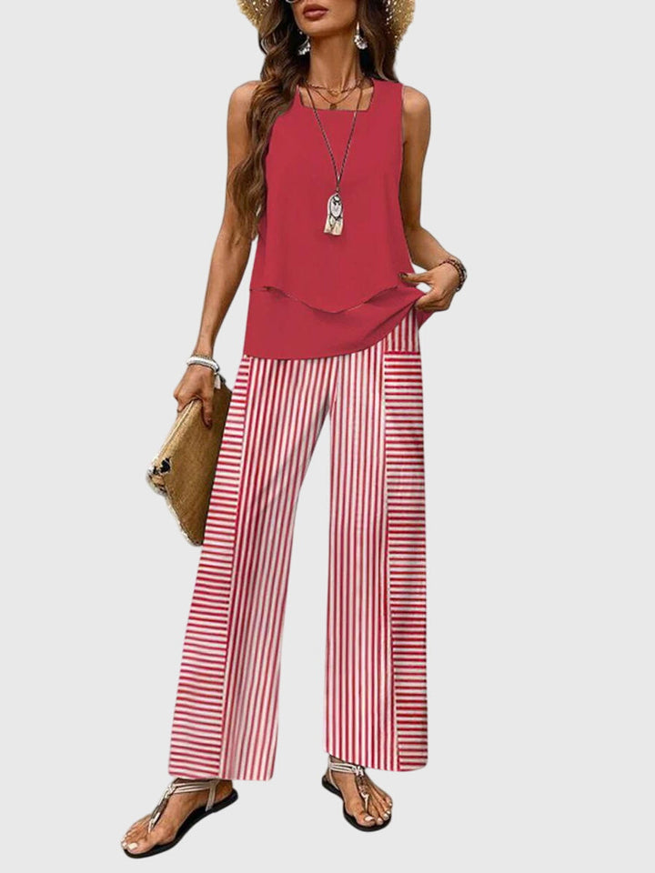 Lisbeth | Women's Trousers for Cold Weather in Red