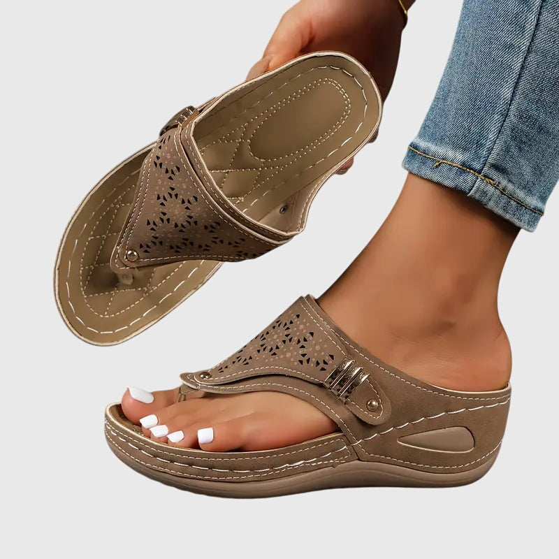 Women's Orthopedic Comfort Wedge Slip-On Sandals for Sunny Days — view 1