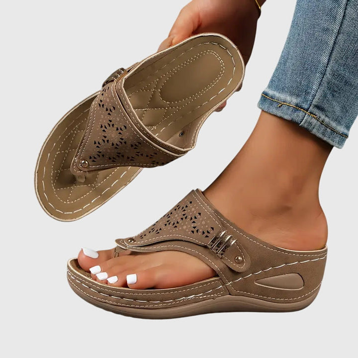 Women's Orthopedic Comfort Wedge Slip-On Sandals for Sunny Days — view 1