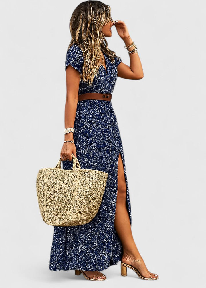 Women's Gathered-Waist Maxi Dress for Summer — view 1