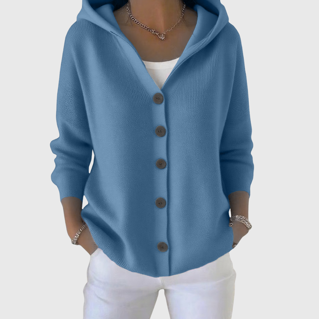 Pippa | Women's Button-Up Hooded Cardigan