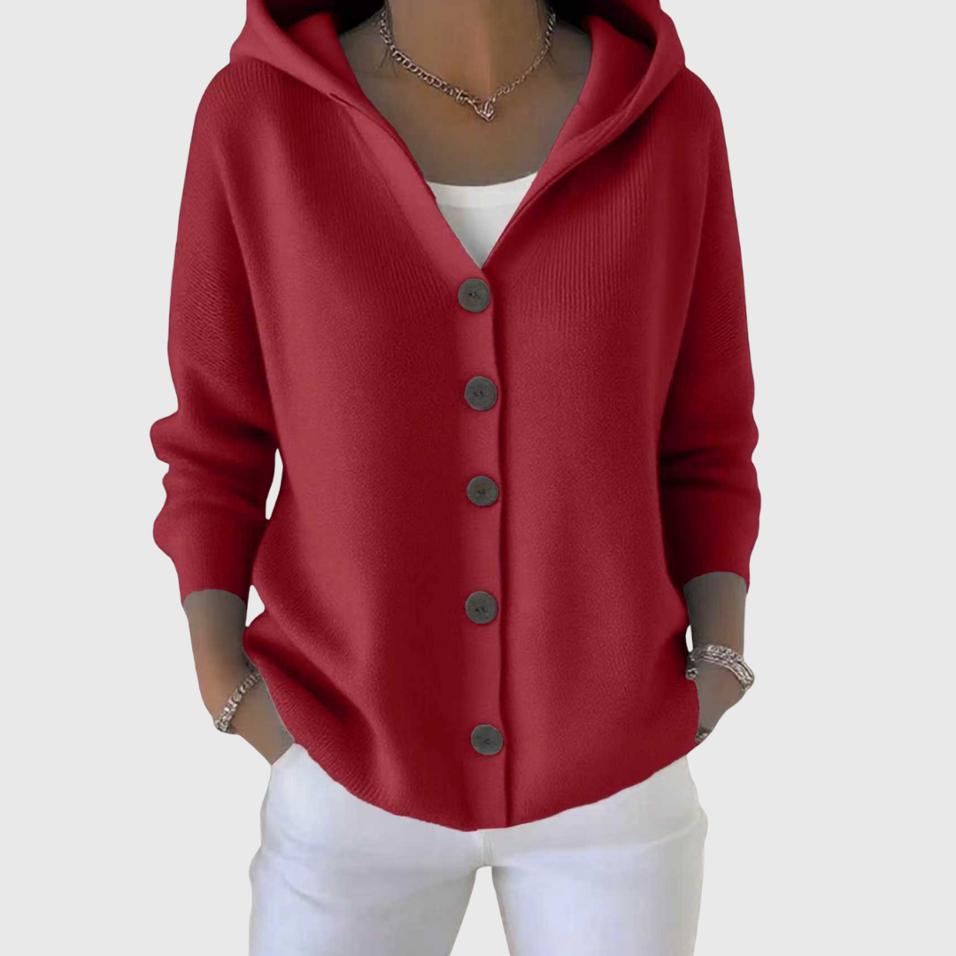 Pippa | Women's Button-Up Hooded Cardigan