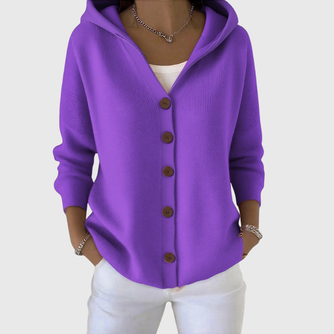 Pippa | Women's Button-Up Hooded Cardigan