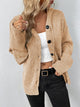 Emberlyn | Women's Hooded Button-Front Cardigan for Cold Weather in Beige