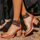Delyth | Women's Block Heel Ankle Boots with Buckle Straps