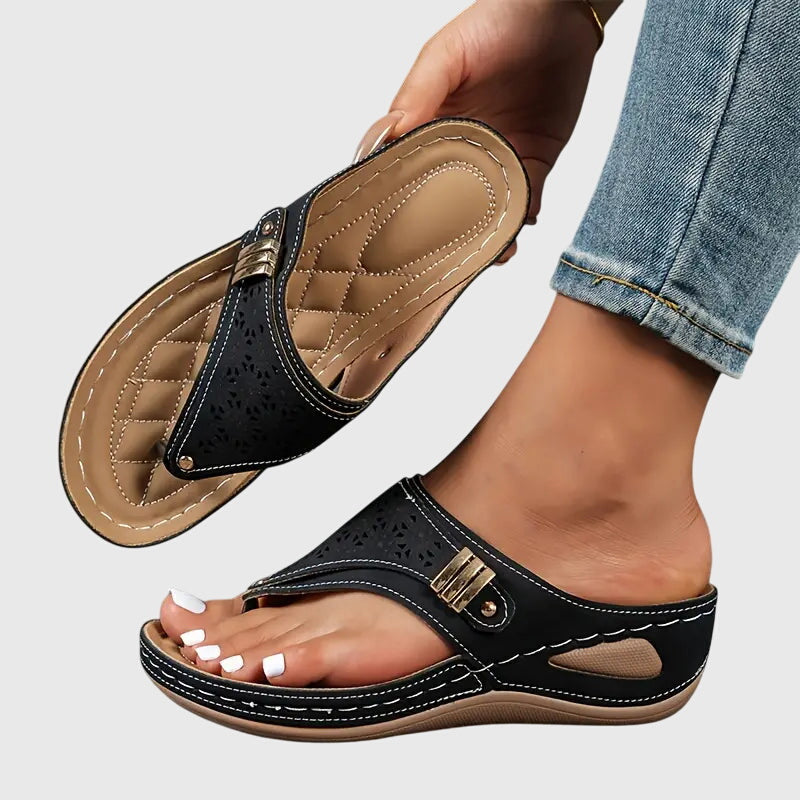 Women's Orthopedic Comfort Wedge Slip-On Sandals for Sunny Days — view 3