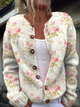Rosa | Women's Floral Embroidered Button Cardigan