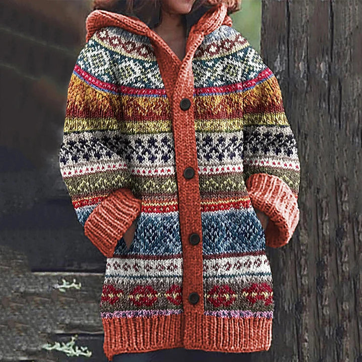 Alondra | Women's Nordic Hooded Knit Cardigan