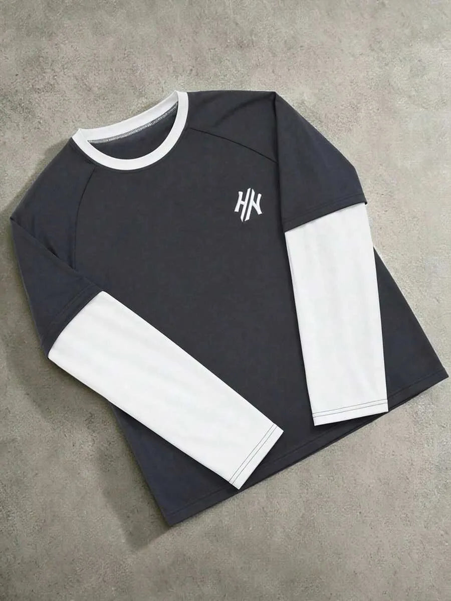 Morwen | Women's Script Print Long-Sleeve Top for Everyday Wear