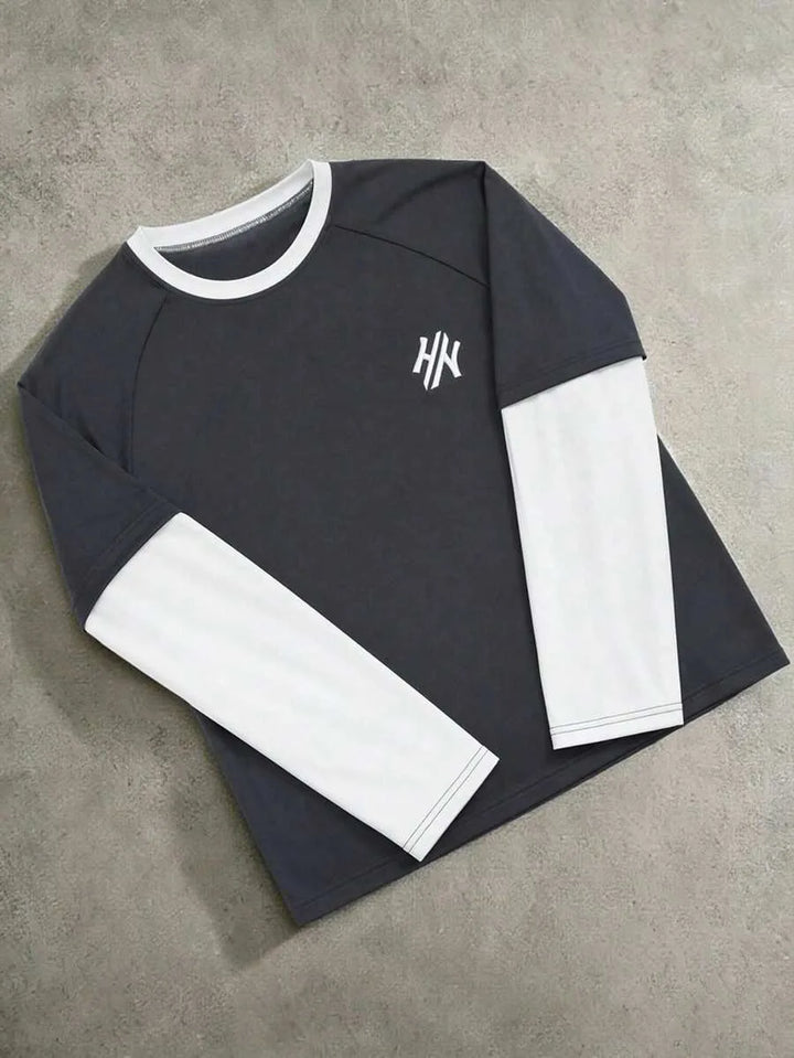 Morwen | Women's Script Print Long-Sleeve Top for Everyday Wear