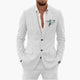 Herren-Leinenanzug – Zweiteiliges Set mit einreihigem Blazer & Hose für Sommer und Urlaub