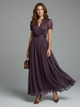Bronwyn | Women's Long-Sleeve Maxi Dress for Everyday Wear in Purple, image 1