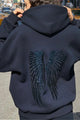 Odetta | Women's Sequin Wing Oversized Hoodie