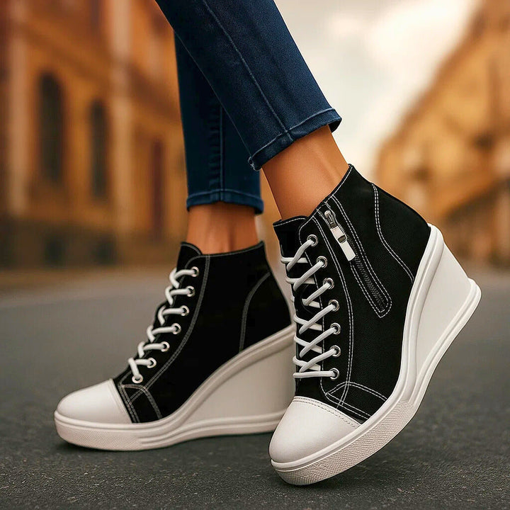 Jade | Women's Lace-Up Platform Wedge Sneakers image 5