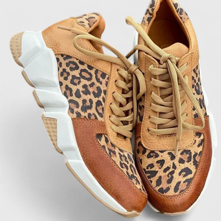 Women's Arch-Support Cushioned Sneakers for All-Day Wear in Leopard — view 2