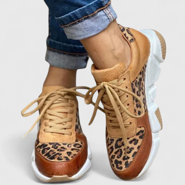 Women's Arch-Support Cushioned Sneakers for All-Day Wear in Leopard — view 3