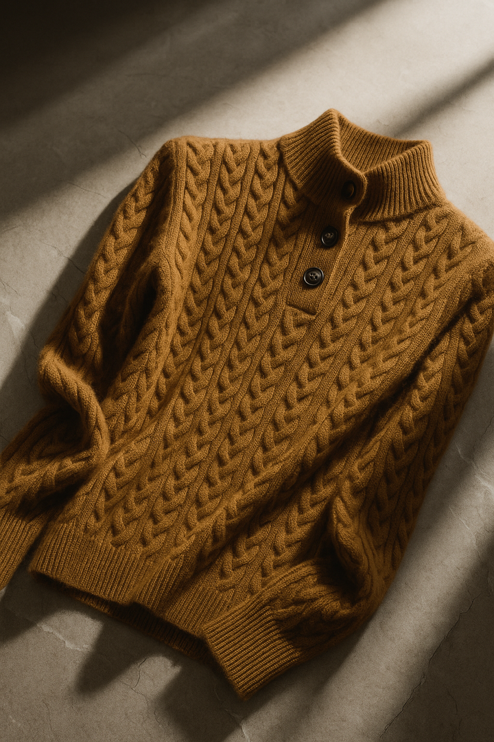 Nathalia | Women's Button-Up Cable Knit Sweater