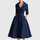 Women's Wrap Relaxed-Fit V-Neck Three-Quarter-Sleeve Midi Dress for Special Occasions — view 1
