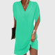 Women's Relaxed-Fit Flowy V-Neck Midi Dress for Casual Wear — view 4