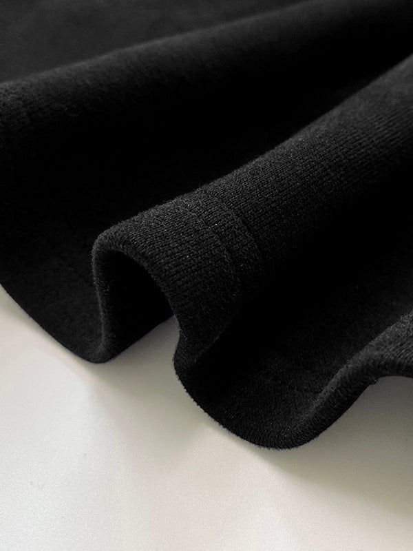 Bella | Women's Black High-Neck Cropped Sweatshirt
