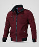 Caspian | Men's Oversized Ribbed Coat for Fall and Winter in Red