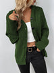 Emberlyn | Women's Hooded Button-Front Cardigan for Cold Weather in Green
