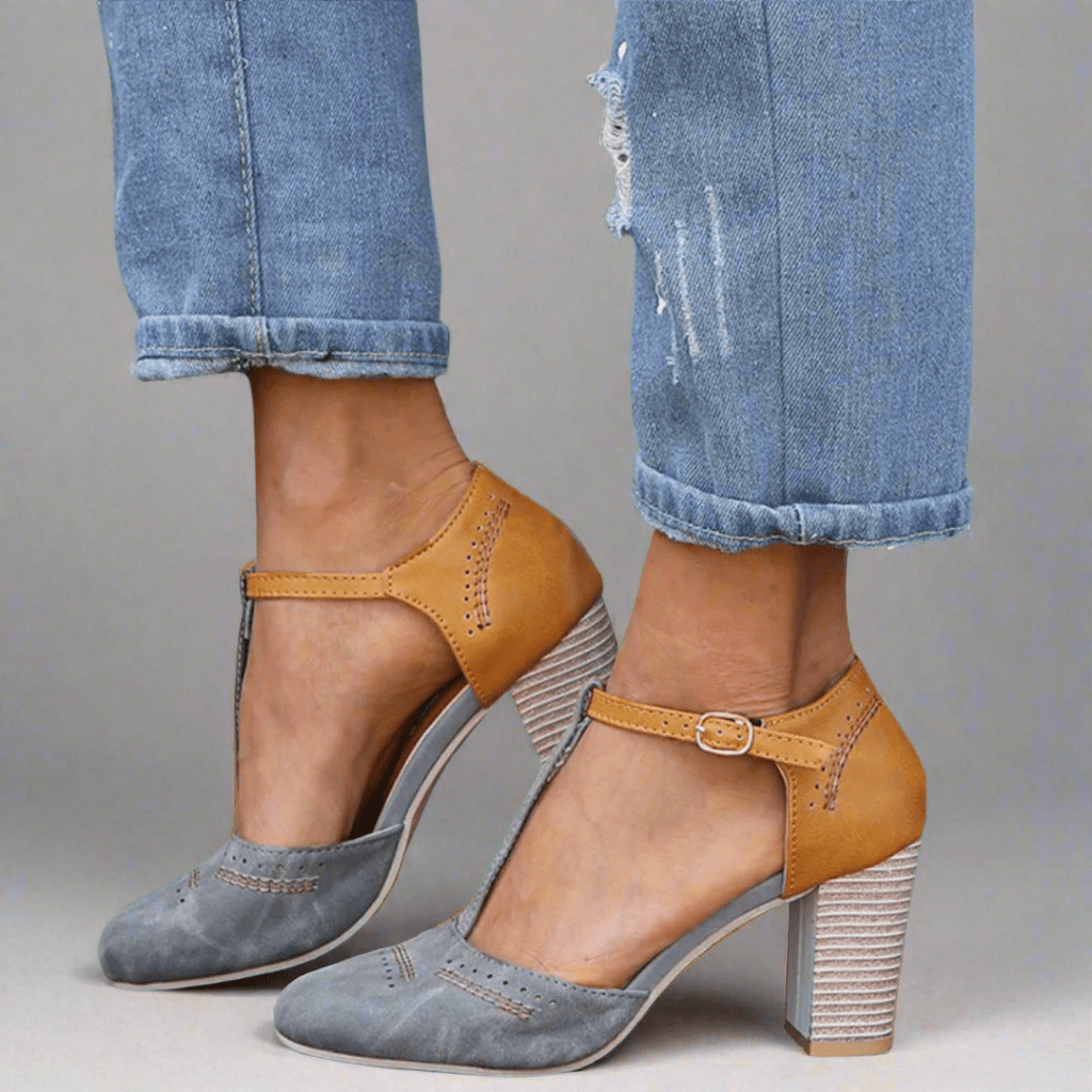 Clarisse | Women's T-Bar Block Heel Dress Shoes image 2