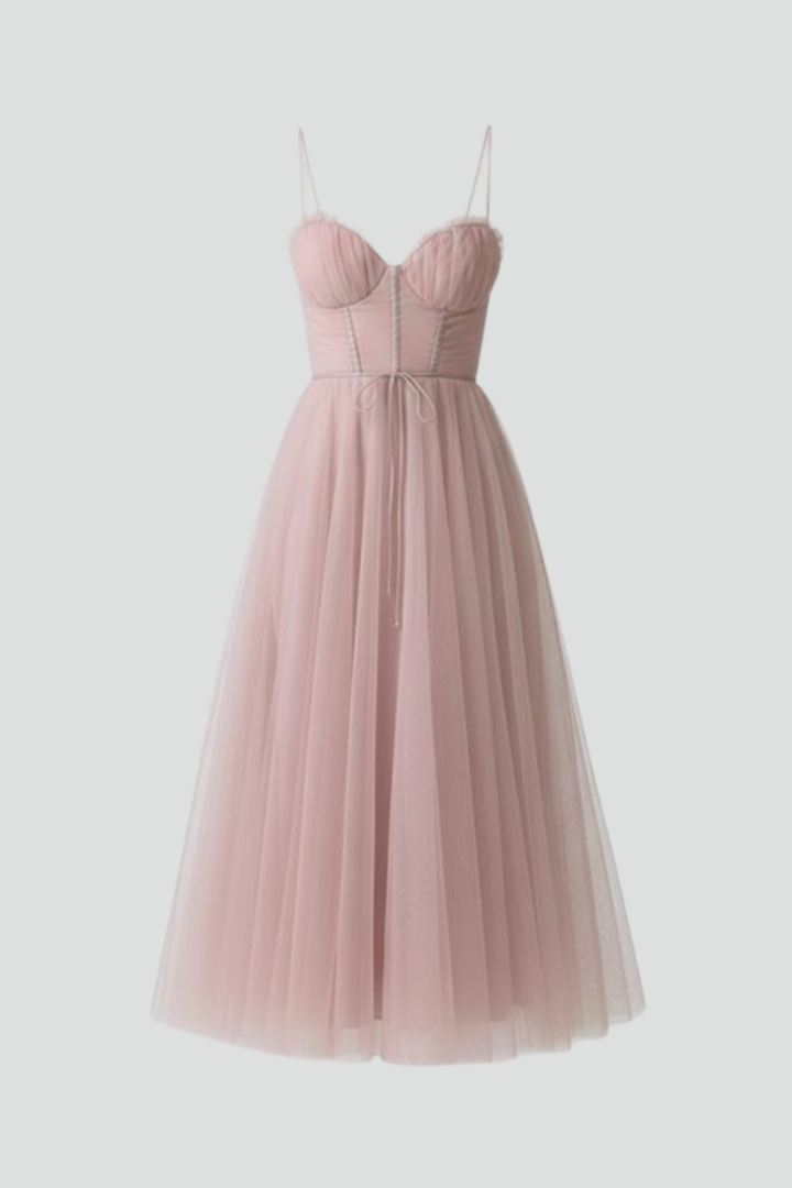 Tüllkleid für Damen mit Herzausschnitt – Festliches Abend- & Partykleid