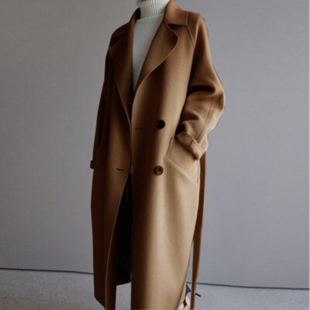 Florence | Women's Belted Oversized Trench Coat for Everyday Wear in Caramel