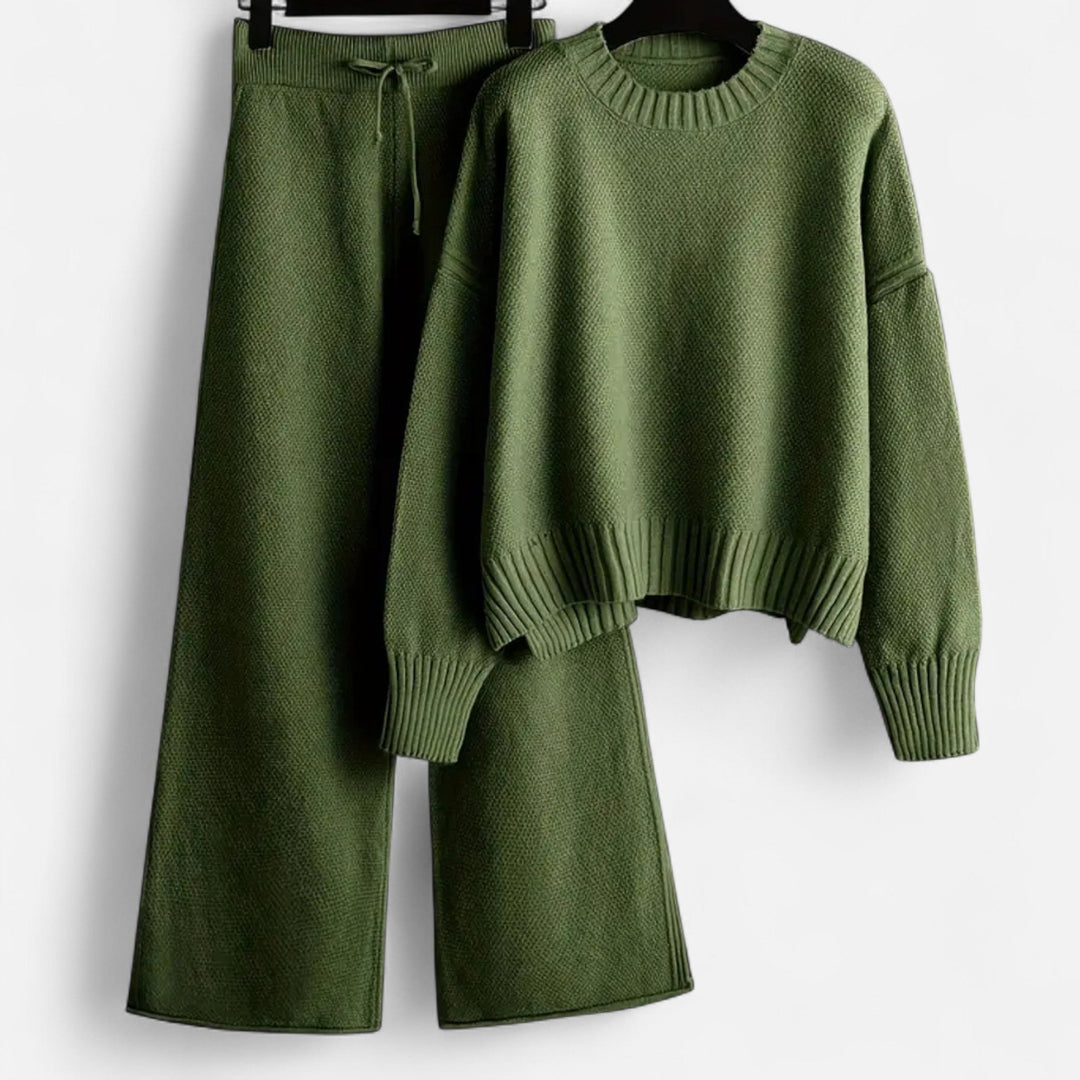 Felicienne | Women's Knit Sweater & Wide-Leg Trouser Set