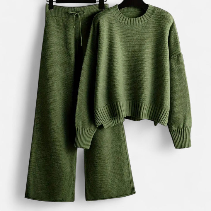 Felicienne | Women's Knit Sweater & Wide-Leg Trouser Set