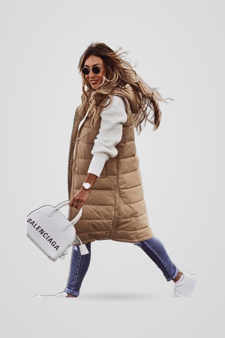 Adalyn | Women's Zip-Front Hooded Padded Gilet for Layering, image 6