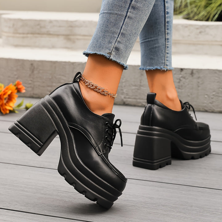 Nesta Chunky Lace-Up Platform Shoes - image 5