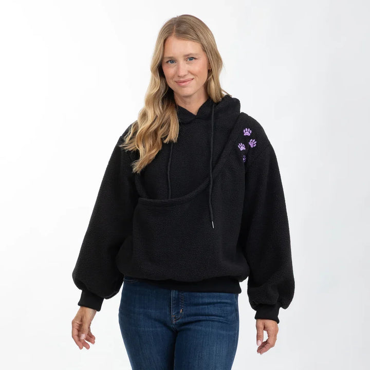 Marisabel | Women's Fleece Pet Sling Hoodie with Front Pocket