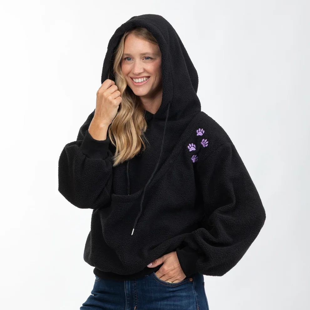 Marisabel | Women's Fleece Pet Sling Hoodie with Front Pocket
