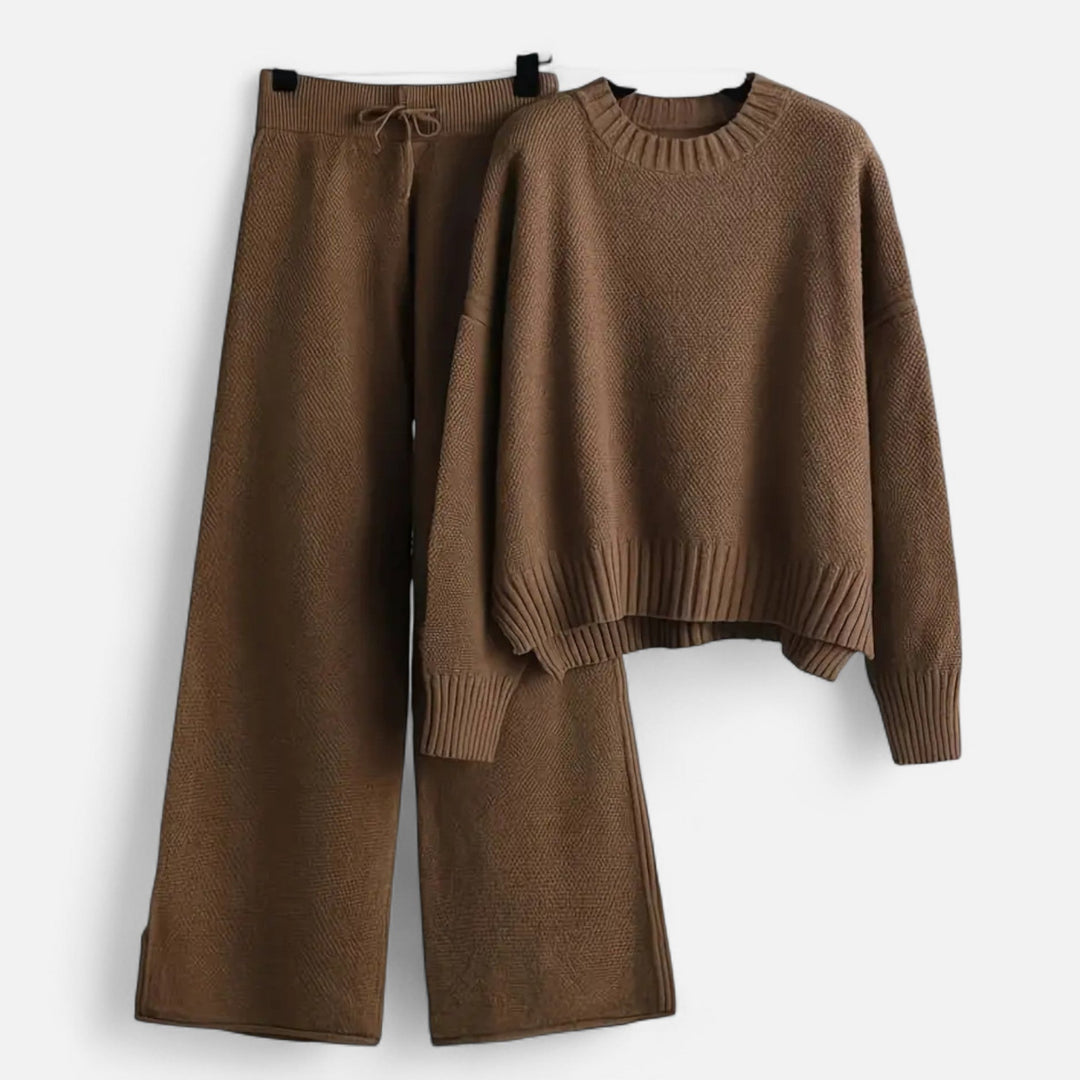 Felicienne | Women's Knit Sweater & Wide-Leg Trouser Set