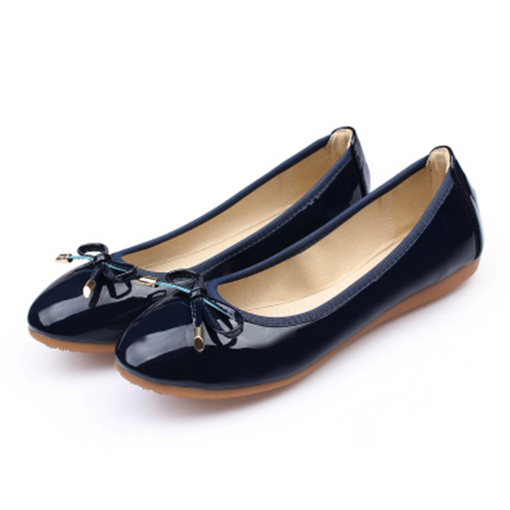 Glenda | Women's Patent Bow Ballet Flats